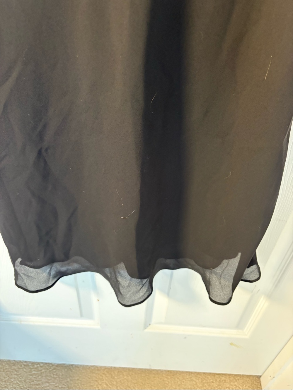 Classic Black Midi Dress with Ruffle Cap Sleeves - Picture 6 of 7
